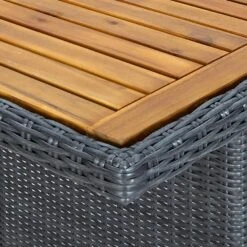 VidaXL Tuintafel Poly Rattan En Massief Acaciahout Donkergrijs 9 VidaXL Tuintafel Poly Rattan En Massief Acaciahout Donkergrijs -Tuinmeubels Winkel 01b01db505194205b7b2226b1cb0a131