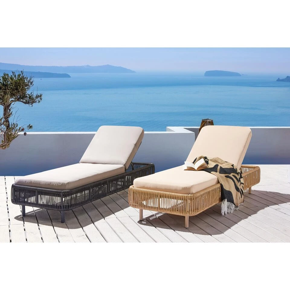 Beliani Tuinligstoel OSINI - Natuurlijk Pe Rotan 4 Beliani Tuinligstoel OSINI - Natuurlijk Pe Rotan - Afbeelding 2