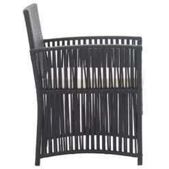 VidaXL Tuinstoelen Met Kussens 2 St Poly Rattan Zwart -Tuinmeubels Winkel 07eae023d4aa4ac797364d6e8bac55b3