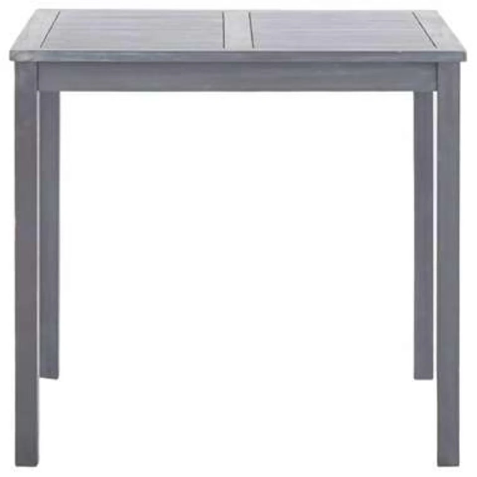 VidaXL Tuintafel 80x80x74 Cm Massief Acaciahout Grijs 5 VidaXL Tuintafel 80x80x74 Cm Massief Acaciahout Grijs - Afbeelding 3