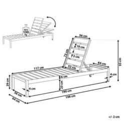 Beliani Tuinligstoel NARDO - Wit Kunsthout, Aluminium 8 Beliani Tuinligstoel NARDO - Wit Kunsthout, Aluminium -Tuinmeubels Winkel 1000000652 0102