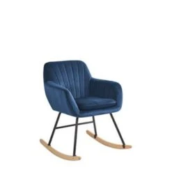 Beliani Schommelstoel LIARUM - Blauw Fluweel 8 Beliani Schommelstoel LIARUM - Blauw Fluweel -Tuinmeubels Winkel 1000001749 0102