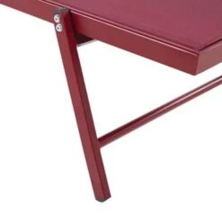 Beliani Tuinligstoel PORTOFINO - Rood Aluminium, Textiel -Tuinmeubels Winkel 1000003155 0102