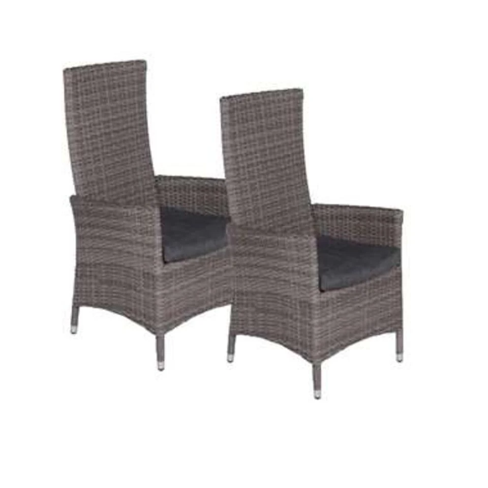 Garden Impressions Nice Verstelbare Tuinstoel Grijs - 2 Stuks 3 Garden Impressions Nice Verstelbare Tuinstoel Grijs - 2 Stuks