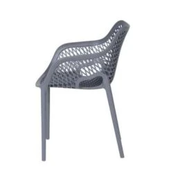 Garden Impressions Air XL Kunststof Tuinstoel Donker Grijs - 2 Stuks -Tuinmeubels Winkel 1000003926 0104