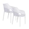 Garden Impressions Air XL Kunststof Tuinstoel Wit - Set Van 2 Stuks -Tuinmeubels Winkel 1000003927