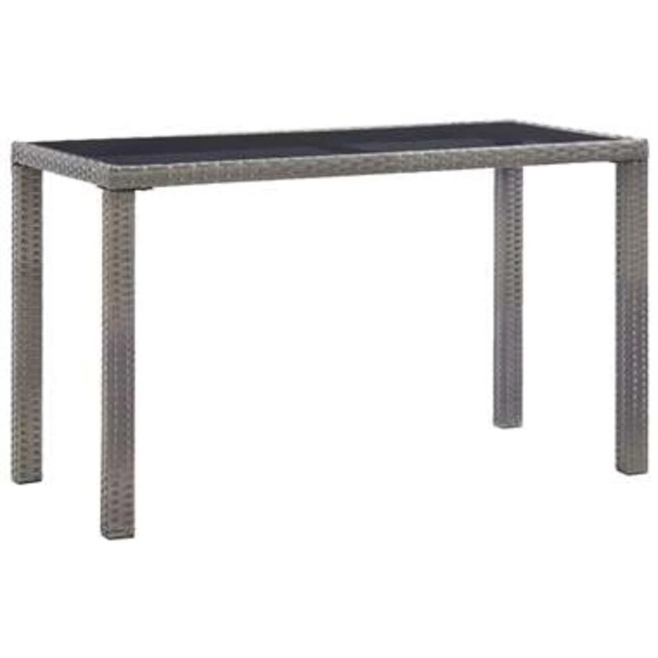VidaXL Tuintafel 123x60x74 Cm Poly Rattan Antraciet 3 VidaXL Tuintafel 123x60x74 Cm Poly Rattan Antraciet