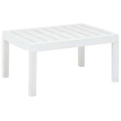 VidaXL Tuintafel 78x55x38 Cm Kunststof Wit