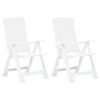 VidaXL Tuinstoelen 2 St Verstelbaar Kunststof Wit 1 VidaXL Tuinstoelen 2 St Verstelbaar Kunststof Wit -Tuinmeubels Winkel 1000006296