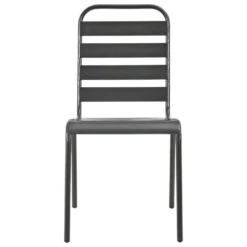 VidaXL Tuinstoelen Stapelbaar 2 St Staal Grijs 8 VidaXL Tuinstoelen Stapelbaar 2 St Staal Grijs -Tuinmeubels Winkel 1000006325 0102