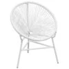 VidaXL Tuinmaanstoel Poly Rattan Wit -Tuinmeubels Winkel 1000006359