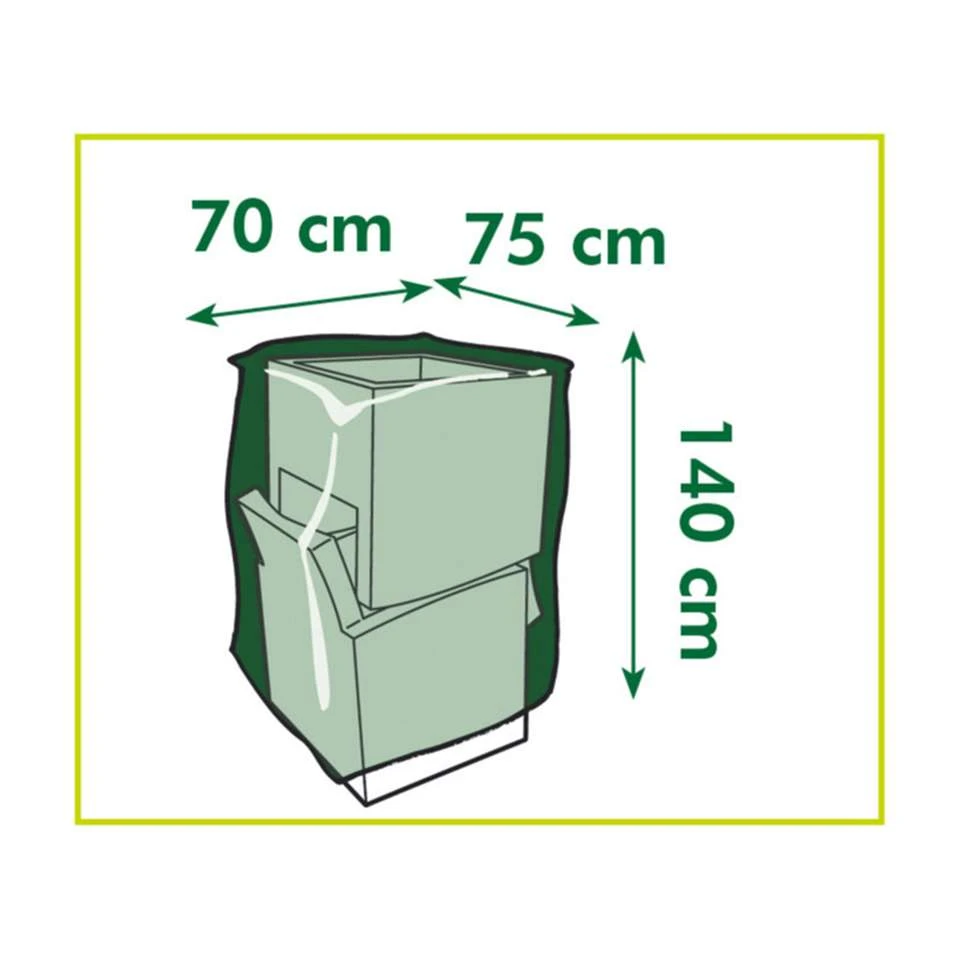 Merkloos Beschermhoes Voor Stapelstoelen - Grijs - 140 X 70 Cm 5 Merkloos Beschermhoes Voor Stapelstoelen - Grijs - 140 X 70 Cm - Afbeelding 3