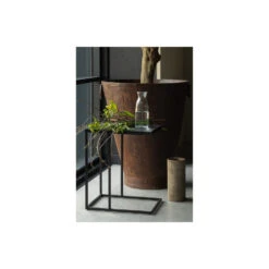 WOOOD Bijzettafel U-vorm Buiten Febe- Metaal - Zwart - 55x45x35 -Tuinmeubels Winkel 1000013687 0102