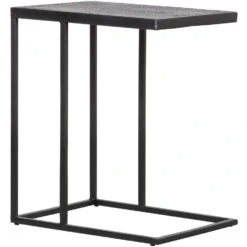 WOOOD Bijzettafel U-vorm Buiten Febe- Metaal - Zwart - 55x45x35