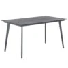 Beliani Eettafel MILETO - Grijs Aluminium -Tuinmeubels Winkel 1000013906