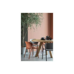 WOOOD Tuinstoel Bent - Kunststof - Terra - Set Van 4 -Tuinmeubels Winkel 1000033690 0103