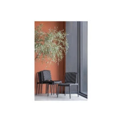 WOOOD Tuinstoel Billie - Kunststof - Zwart - Set Van 4 -Tuinmeubels Winkel 1000033694 0102