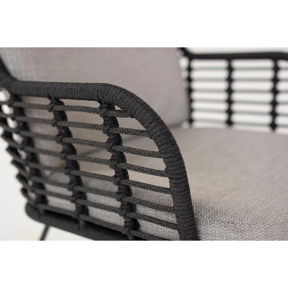 4 Seasons Outdoor Fabrice Lounge Dining Stoel - Donker Grijs 6 4 Seasons Outdoor Fabrice Lounge Dining Stoel - Donker Grijs - Afbeelding 4