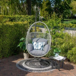 Garden Impressions Panama Hangstoel Swing Egg - Mystic Grijs -Tuinmeubels Winkel 1000035641 0102