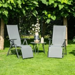 Garden Impressions Sol Relax Tuinstoel - Zwart -Tuinmeubels Winkel 1000040789 0102