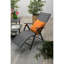 Garden Impressions Sol Relax Tuinstoel - Zwart -Tuinmeubels Winkel 1000040789 0104