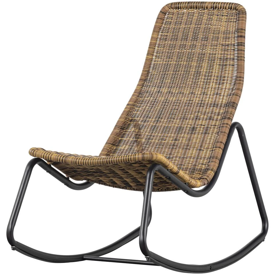 WOOOD Schommelstoel Buiten Tom - Rattan - Naturel - 97x51x95 3 WOOOD Schommelstoel Buiten Tom - Rattan - Naturel - 97x51x95