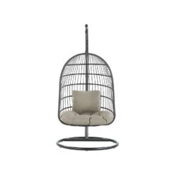 Beliani Hangstoel ALLERA - Zwart Polyester 9 Beliani Hangstoel ALLERA - Zwart Polyester -Tuinmeubels Winkel 1000042133 0103