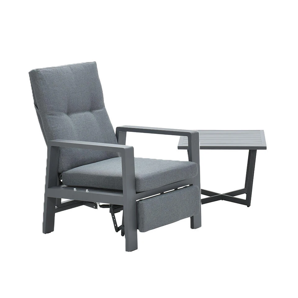 Garden Impressions Marsala Relax Loungestoel - Kent Bijzettafel 3 Garden Impressions Marsala Relax Loungestoel - Kent Bijzettafel