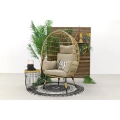 VDG Lola Egg Relaxstoel - Natural Sand 7 VDG Lola Egg Relaxstoel - Natural Sand -Tuinmeubels Winkel 1000042586 0101