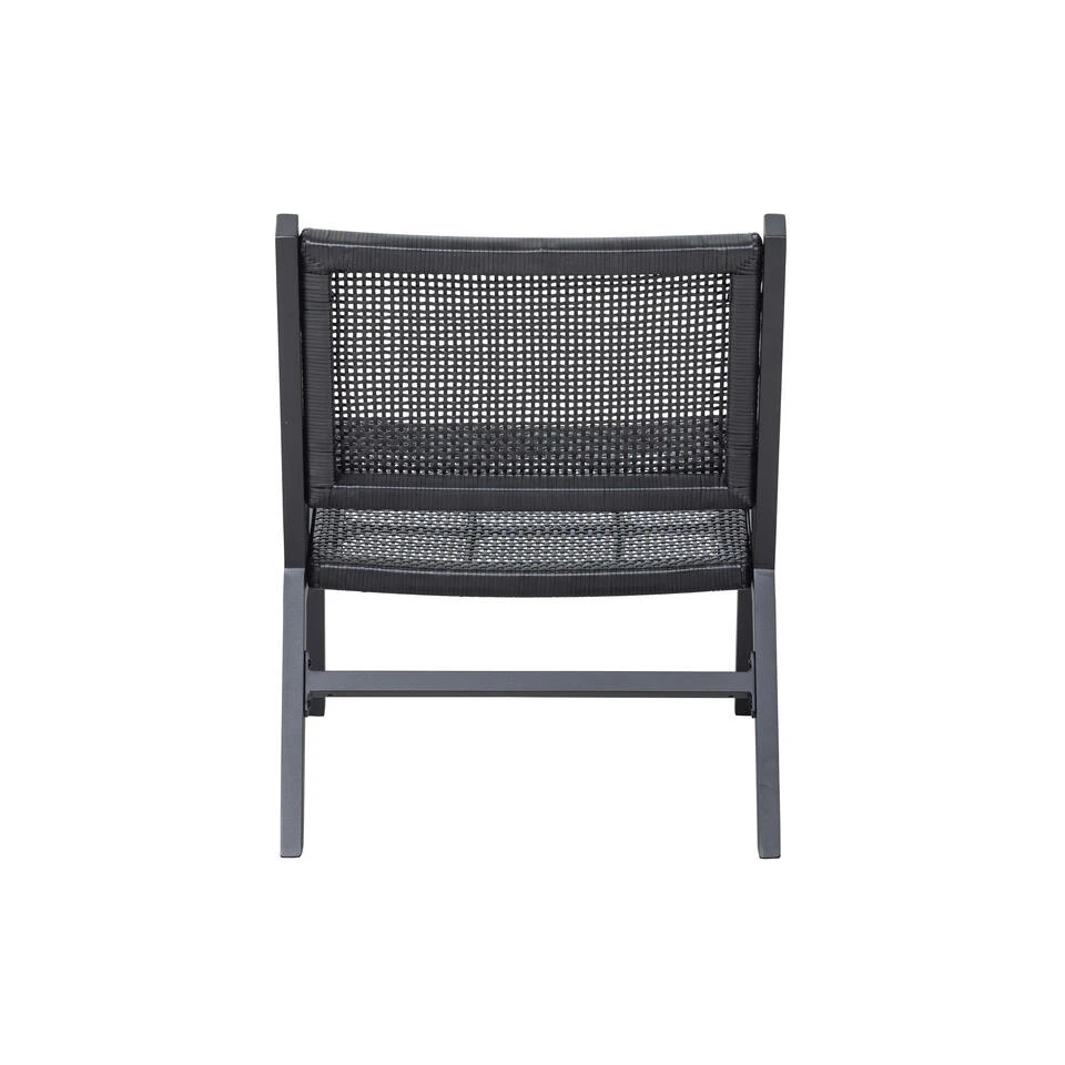WOOOD Pem Fauteuil Outdoor - Aluminium - Zwart - Set Van 2 6 WOOOD Pem Fauteuil Outdoor - Aluminium - Zwart - Set Van 2 - Afbeelding 4