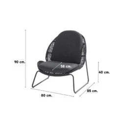 Taste Delano Loungestoel - Antraciet -Tuinmeubels Winkel 1000048022 0101