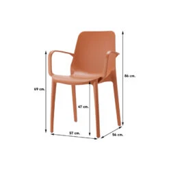 Scab Ginevra Armstoel - Terracotta 7 Scab Ginevra Armstoel - Terracotta -Tuinmeubels Winkel 1000048026 0101