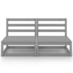 VidaXL Tuinbank 2-zits Massief Grenenhout Grijs 8 VidaXL Tuinbank 2-zits Massief Grenenhout Grijs -Tuinmeubels Winkel 1000048109 0102