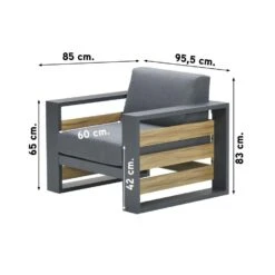 Garden Impressions Solo Lounge Fauteuil - Carbon Black/Mystic Grey -Tuinmeubels Winkel 1000048695 0101