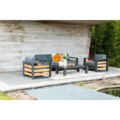 Garden Impressions Solo Lounge Fauteuil - Carbon Black/Mystic Grey -Tuinmeubels Winkel 1000048695 0103
