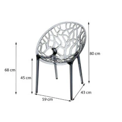 Siesta Crystal Stapelbare Stoel - Black Transparant -Tuinmeubels Winkel 1000048804 0101