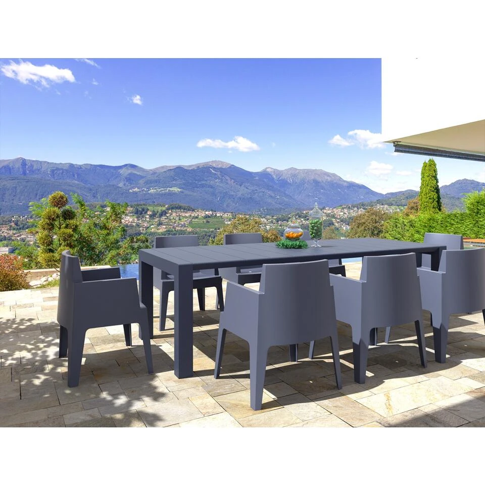 VDG Siesta Box Stapelbare Stoel - Donkergrijs 5 VDG Siesta Box Stapelbare Stoel - Donkergrijs - Afbeelding 3