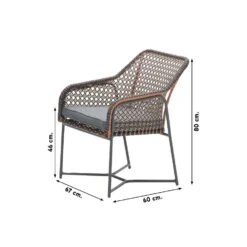 Garden Impressions Bellevue Tuinstoel - Koper/Zwart -Tuinmeubels Winkel 1000048811 0101