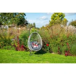 Garden Impressions Panama Swing Egg Hangstoel - Cloudy Grey -Tuinmeubels Winkel 1000050055 0101