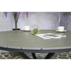 SenS-Line - Jersey Tuintafel Grey Ø140 Cm - Grijs -Tuinmeubels Winkel 1000050318 0102