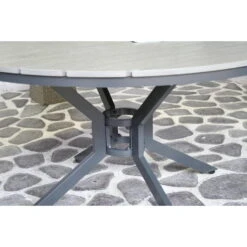SenS-Line - Jersey Tuintafel Grey Ø140 Cm - Grijs -Tuinmeubels Winkel 1000050318 0103