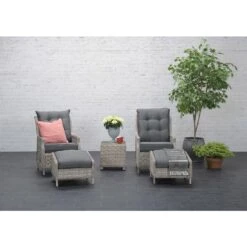 Garden Impressions Santa Rosa Tuinstoel + Voetenbank+bijzettafel 8 Garden Impressions Santa Rosa Tuinstoel + Voetenbank+bijzettafel -Tuinmeubels Winkel 1000052349 0103