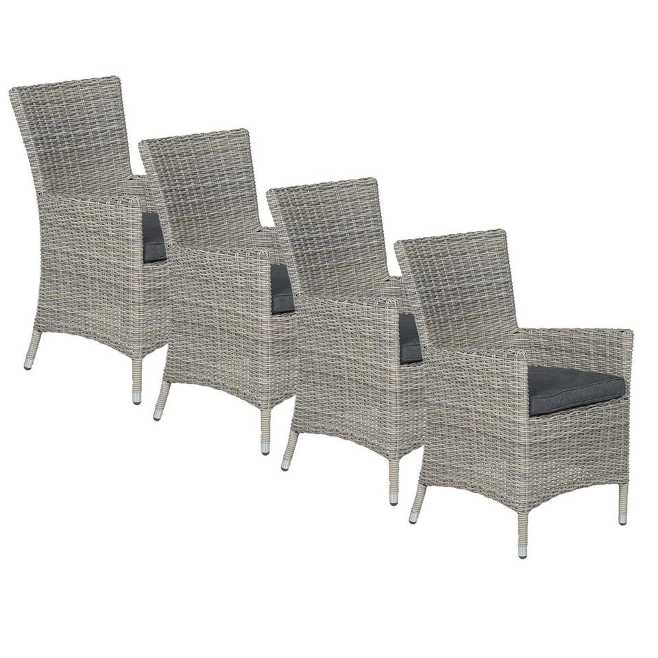 Garden Impressions Sharon Tuinstoel Vintage Willow - 4 Stuks 3 Garden Impressions Sharon Tuinstoel Vintage Willow - 4 Stuks