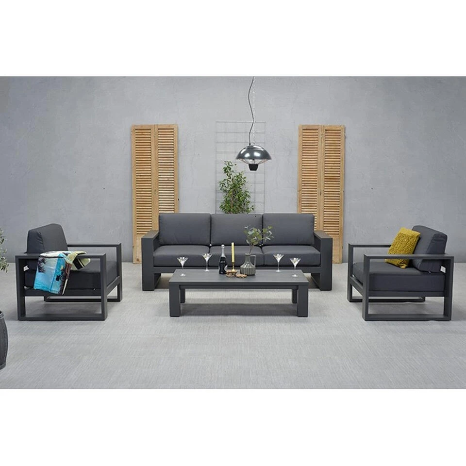 Garden Impressions Plaza Lounge Tuinstoel - Donker Grijs 4 Garden Impressions Plaza Lounge Tuinstoel - Donker Grijs - Afbeelding 2