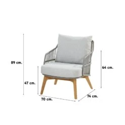 4 Seasons Sempre Loungestoel + Voetenbank - Teak/Silver Grey 8 4 Seasons Sempre Loungestoel + Voetenbank - Teak/Silver Grey -Tuinmeubels Winkel 1000052975 0102