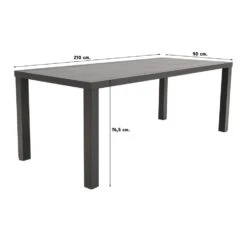 VDG Lena Tuintafel Antraciet - 210 X 90 Cm -Tuinmeubels Winkel 1000053251 0101