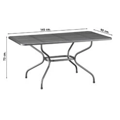 Kettler Strekmetaal Tafel 145x90 Cm 7 Kettler Strekmetaal Tafel 145x90 Cm -Tuinmeubels Winkel 1000053273 0101