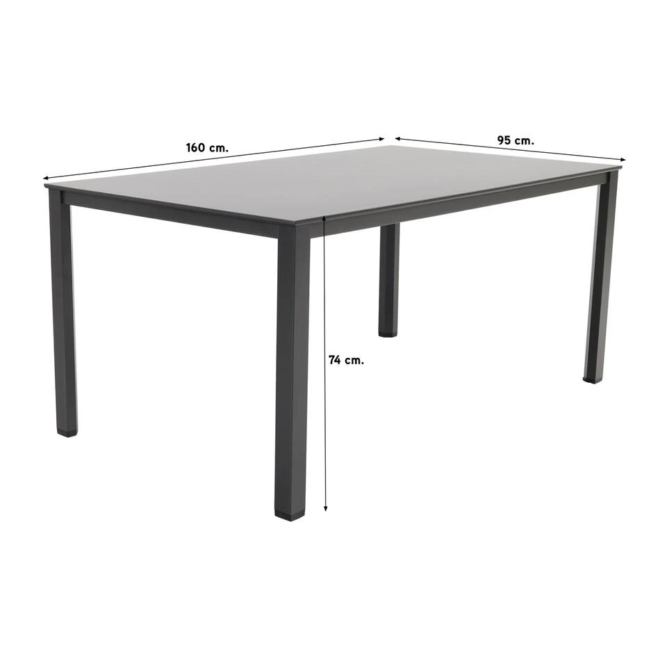 Kettler Loft Tafel 160 X 95 Cm 4 Kettler Loft Tafel 160 X 95 Cm - Afbeelding 2
