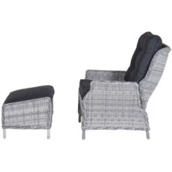 Garden Impressions Santa Rosa Tuinstoel + Voetenbank - L. Grijs -Tuinmeubels Winkel 1000054028 0104