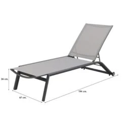 VDG Cairns Ligbedden + Bijzettafel Brasilia - Antraciet -Tuinmeubels Winkel 1000054163 0102